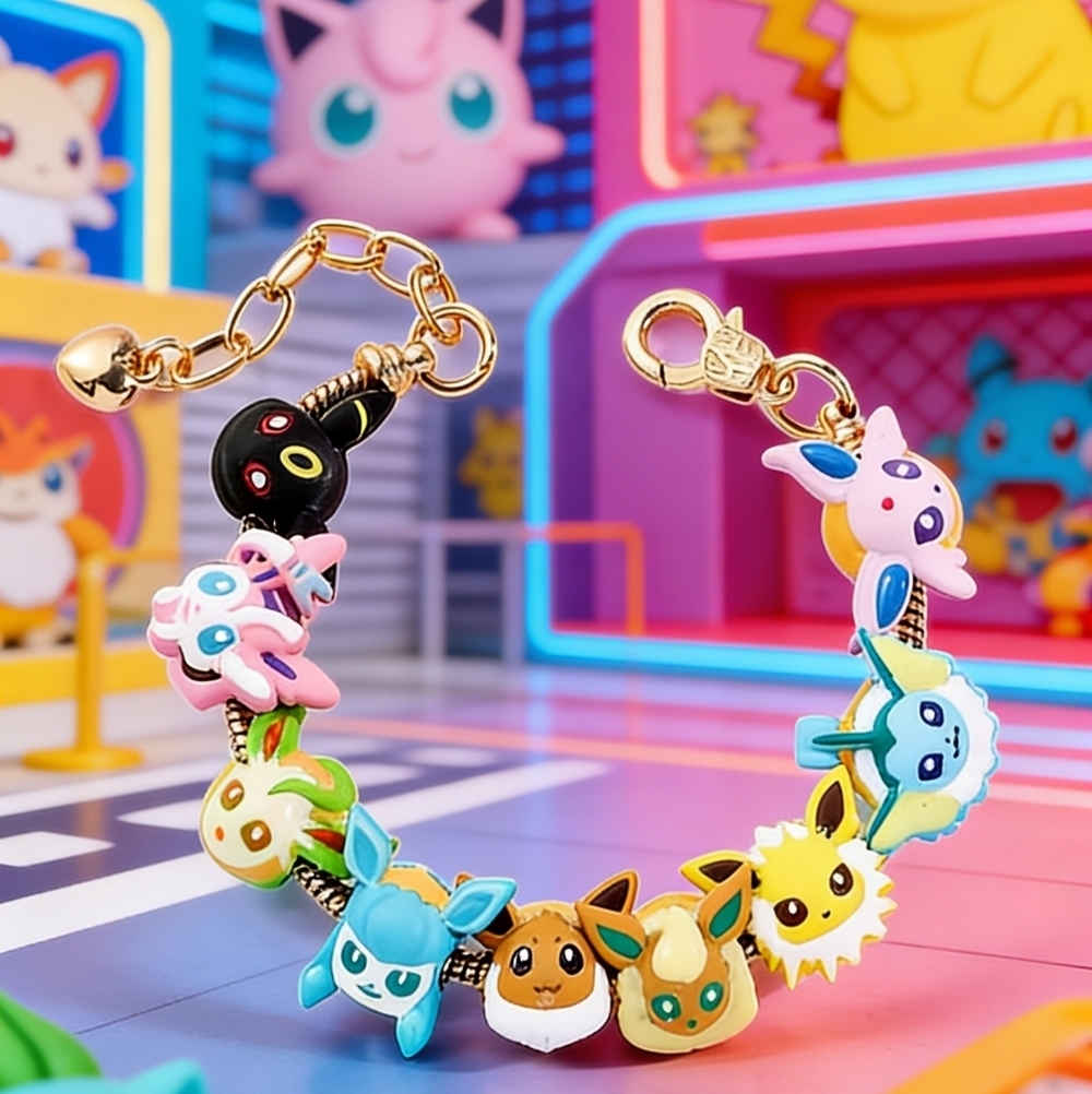 Pokémon Eevee Evolutions Charm Bracelet Eeveelutions Style Anime Jewelry